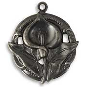 Calla Lily Charm - Dark Patina