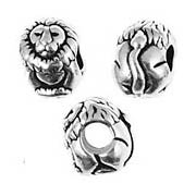 Antique Silver Lion Beads