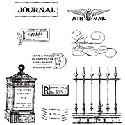 Classics 13 - London Air Mail Cling Stamp Set