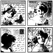 Love Letter Ladies Unmounted Rubber Stamp Set