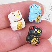 Good Luck Ceramic Cat Bead