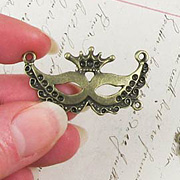 Antique Queen Mask Charm