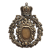 A Gilded Life - Crowned Medallion Pendant - Gold