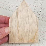 Wood House Shape - Medium*