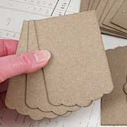 Pointed Scallop Chipboard Pennants - Medium*