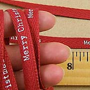 Merry Christmas Red Twill Tape