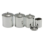 Metal Canisters with Lids - Set of 4