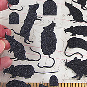 Martha Stewart Halloween Glittered Mice Stickers