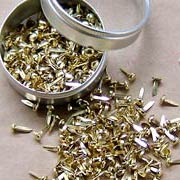 Gold Mini Brads in Tin