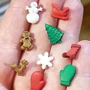 Christmas Miniatures Buttons Set