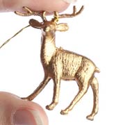 Miniature Gold Deer Ornaments