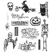 Tim Holtz Mini Halloween #4 Cling Stamp Set