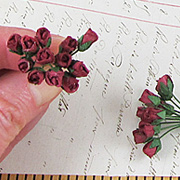 Mini Rose Buds - Burgundy*