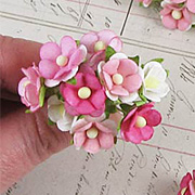 Small Mulberry Paper Blossoms - Mixed Pink