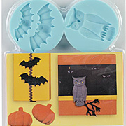 Gothic Manor Silicone Molds - Owl Bat Branch Pumpkin