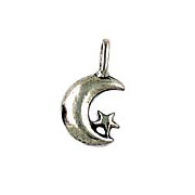 Pewter Moon with Star