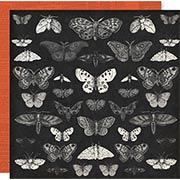 Spellcast Moths Halloween Scrapbook Paper