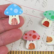 Mushroom Fairy House Buttons*