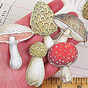 Foliage Layered Mushroom Stickers