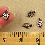 Antique Copper Oak Leaf Charms