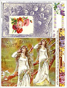 Ophelias Flowers Collage Sheet