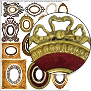 Oval Cameo & Mirror Frames Collage Sheet