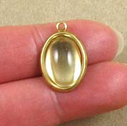 14x10mm Oval Raw Brass Settings