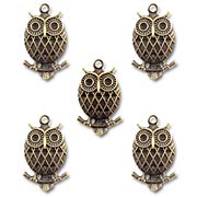 Bronze Wise Owl Metal Charms*