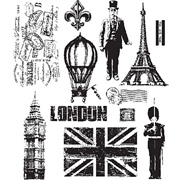 Paris To London Cling Stamp Set