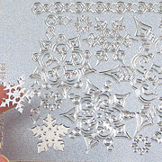 Dazzles Pearl Blue Snowflakes Stickers