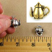 Teapot with Hinged Lid - Gold