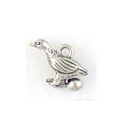 Pewter Goose Charm