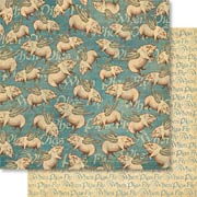 Olde Curiosity Shoppe When Pigs Fly Scrapbook Paper
