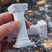 3 Inch White Plastic Greek Columns