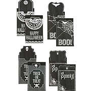 Gothic Lace Black Self-Adhesive Pocket Tags*