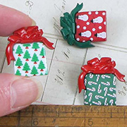 Under The Tree Christmas Present Buttons
