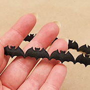 Black Satin Puffy Bats