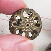 Bronze Puffy Filigree Beads
