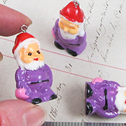 Purple Resin Gnome or Elf Charm