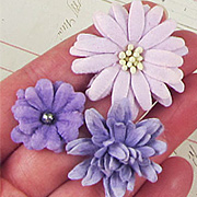 Mulberry Mini Flower Mix - Teastained Purple
