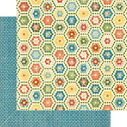 Home Sweet Home Grannys Quilt Scrapbook Paper