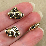 Gold Rabbit Beads