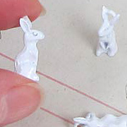 Standing White Rabbit Charm