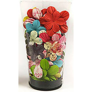 Mini Essentials Raspberry Paper Flowers