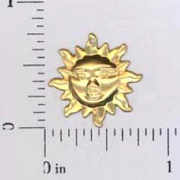 Brass Sun Charm