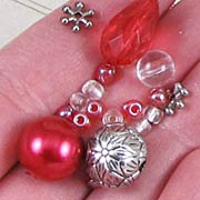 Red & Silver Christmas Bead Mix*