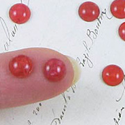 7mm Round Red Cabochons