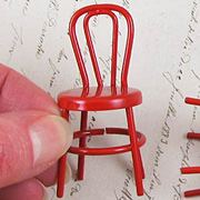 Miniature Red Metal Chair