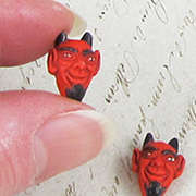 Ceramic Red Devil Bead