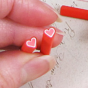 Polymer Clay Red Heart Cane